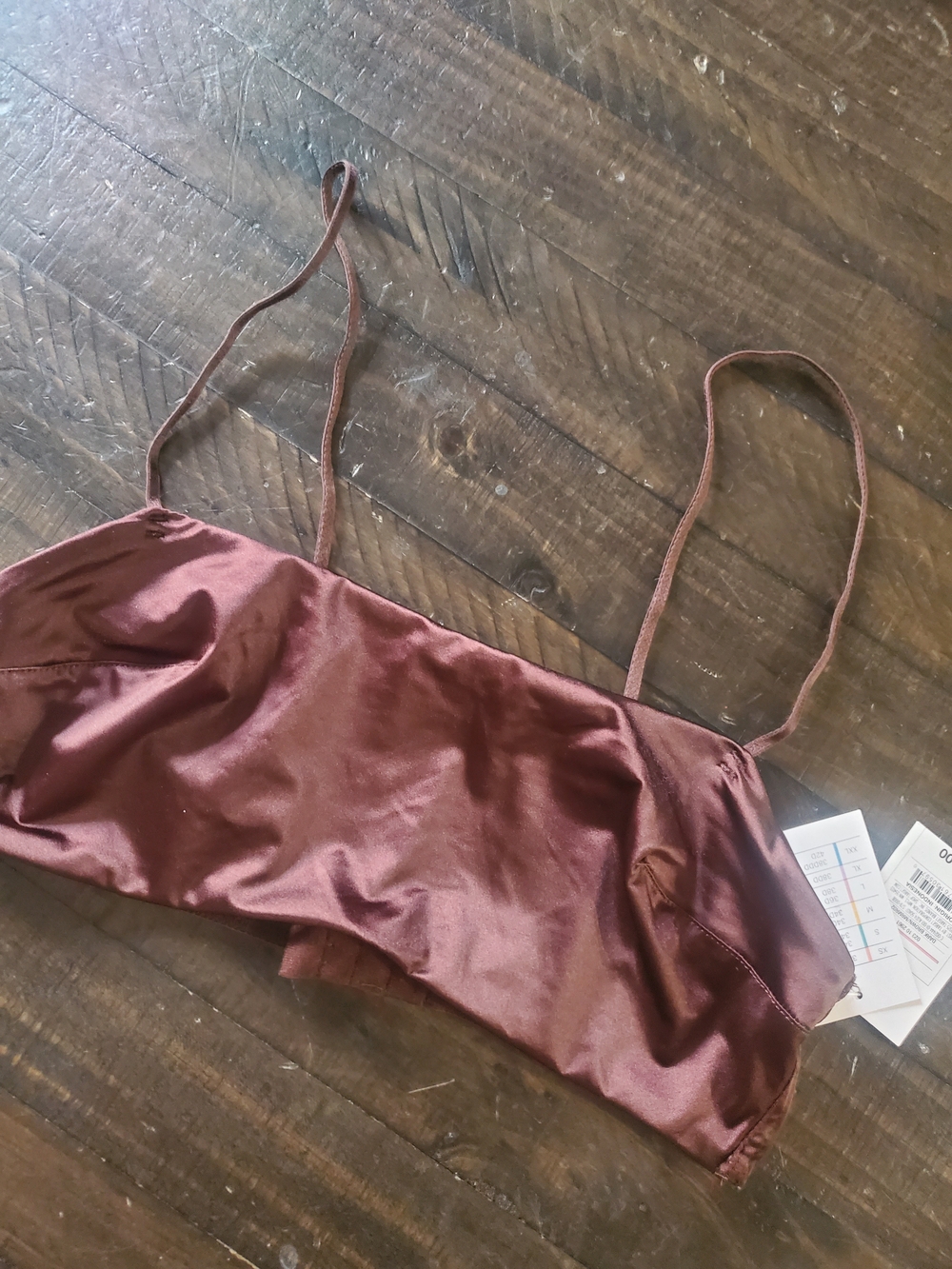 Auden Satin Bralette in Wine
